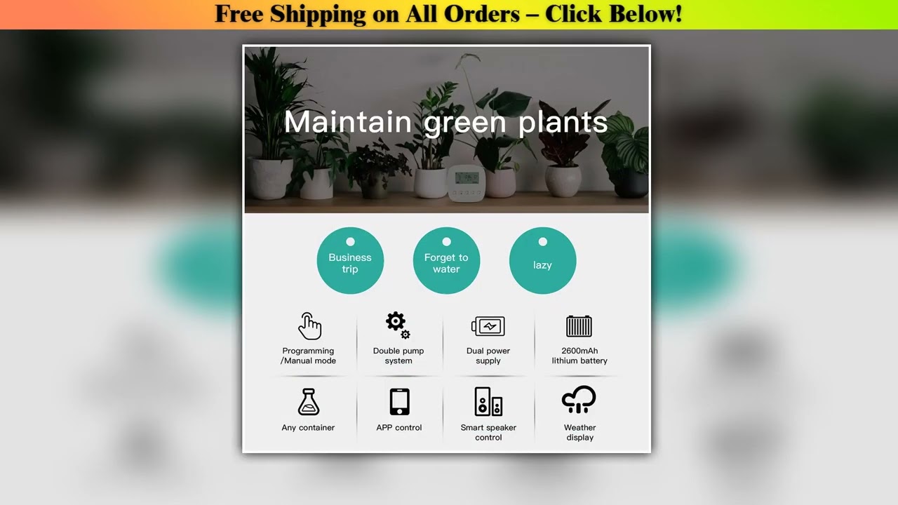 WiFi Tuya Smart Watering Machine Automatic Micro-drip Irrigation System Plants Controller System