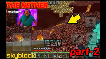 Going to THE NETHER in Minecraft skyblock(part 2)
