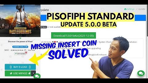 PAANU AYUSIN ANG NO INSERT COIN SA 5.0.0 BETA UPDATE NG PISOFI STANDARD