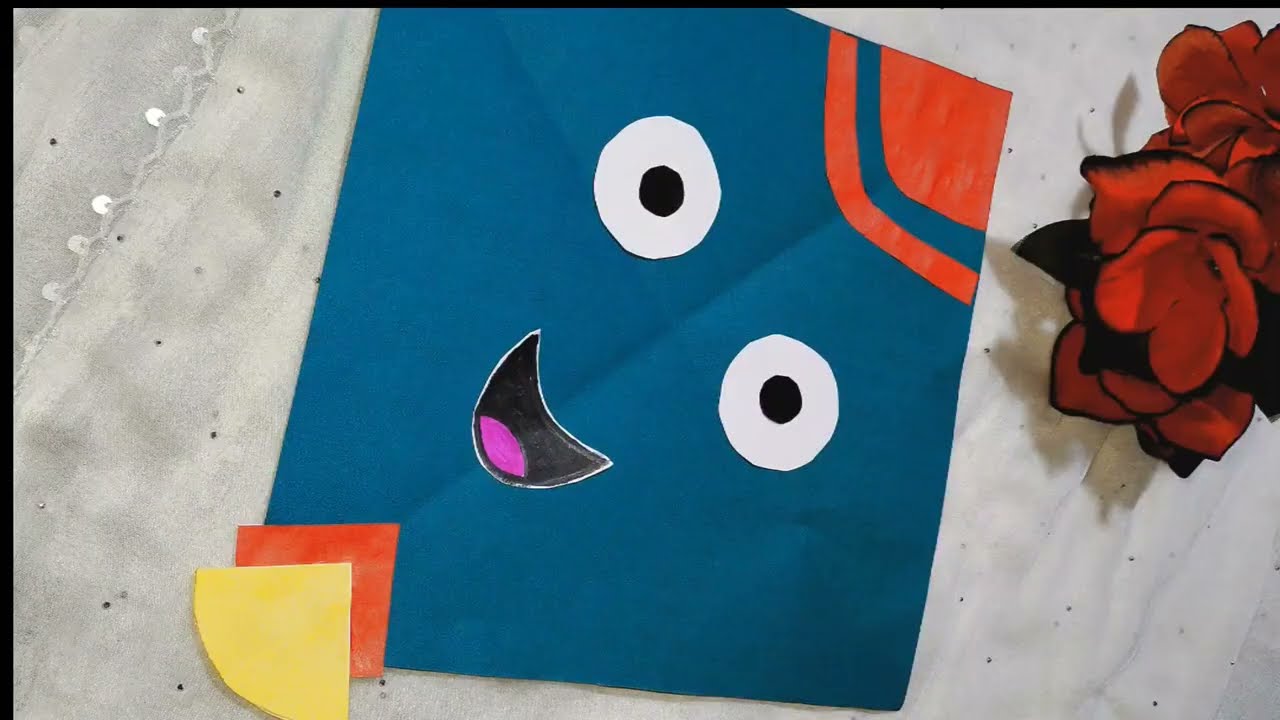 Easy sankranti kite making ideas/How to make paper kite 