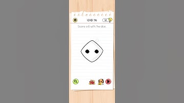 Score a 6 with the dice. brain test all star IQ level 176 solutions