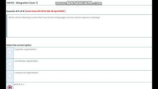 ENG512 - Bilingualism (Quiz-1) 28-April-26