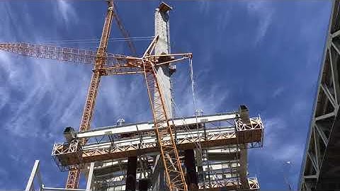 First Cable-Stay Strands Installed