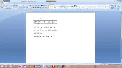 Day 12 - Two Dimensional Array in C#