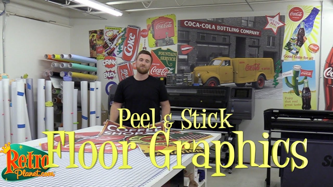 Vinyl Floor Graphics from Retro Planet - Decorate a Kitchen, Restaurant, Garage or Man Cave