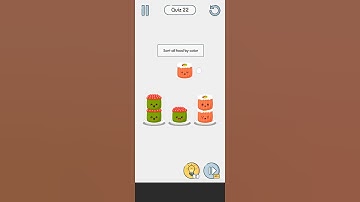 Brain Up Quiz Level 22 Sort all food by color - Gameplay Solution Walkthrough