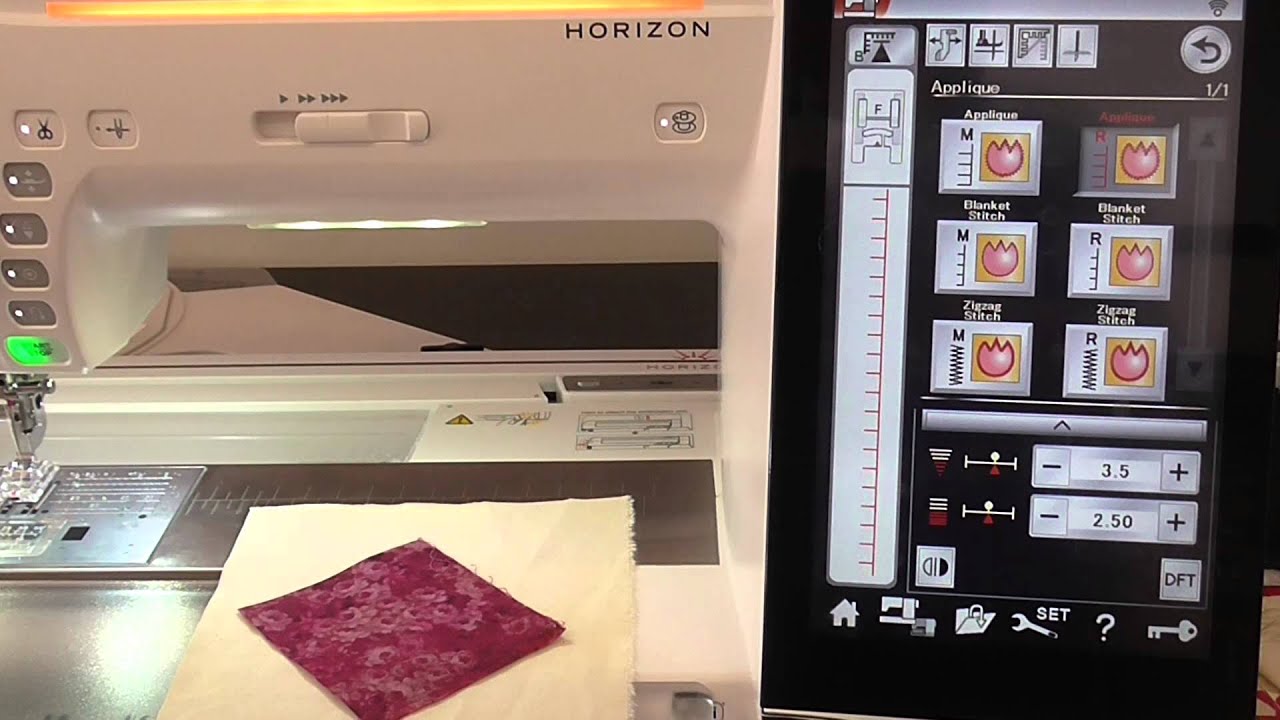 Janome Memory Craft 15000 Applique Menu