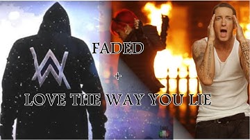 Thumbnail of FADED + LOVE THE WAY YOU LIE - Alan Walker Eminem & Rihanna - BASS BOOSTED