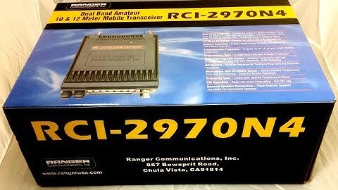 Ranger RCI-2970N4 Tune-up report