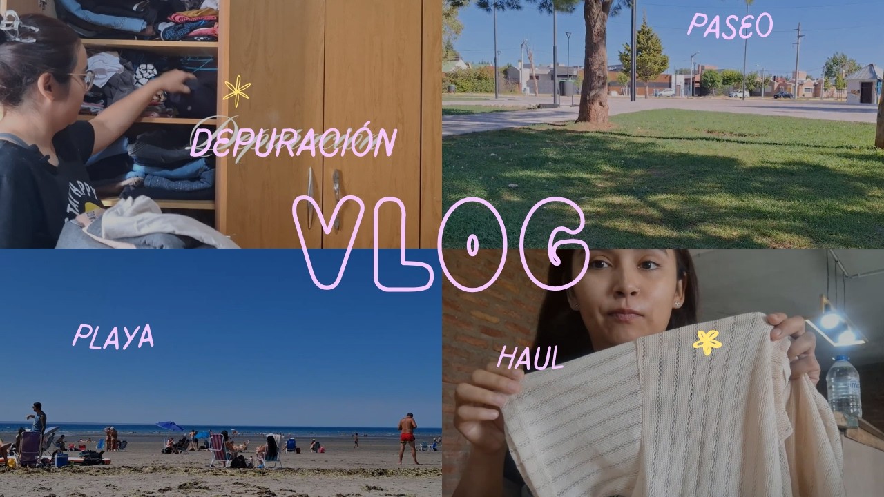 Vlog: Depuración de mi closet+ Salimos a tomar mates+ vamos a la playa+ Haul de ropa