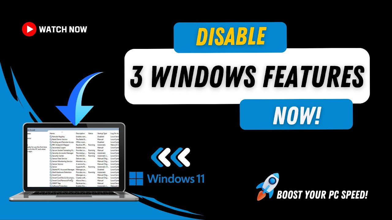 Disable These 3 Windows Features Now! (For Better Performance) - YouTube