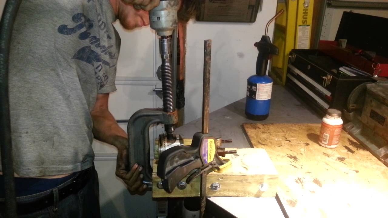 Home made wrist pin press YouTube
