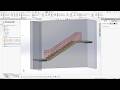 Vertical bar railing on sheet metal stringer for concrete stairs – SolidSteel parametric SOLIDWORKS