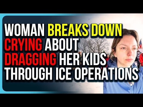 Thumbnail for Woman Breaks Down Crying About Dragging Her Kids Through ICE Operations