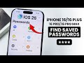iOS 26 - See Saved Passwords on iPhone 16 / Pro Max