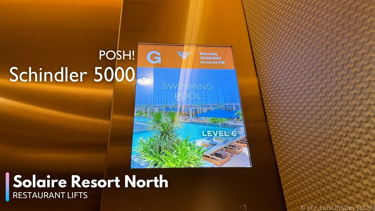 POSH Schindler Traction Elevators - Solaire Resort North [Restaurant Lifts]