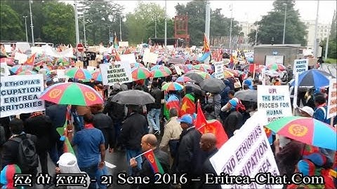 The never ending flow of Eritrean Protesters against COI Report in Geneva - 21 Sene 2016