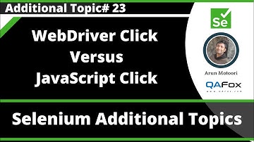 WebDriver Click versus Javascript Click