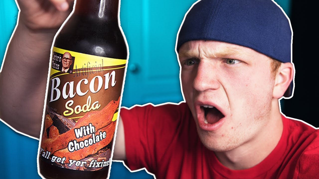 DRINKING SODA THAT TASTE LIKE BACON (VOMIT WARNING) YouTube