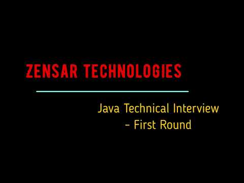 Java Technical Interview - Zensar Technology for Senior Developer - Selected