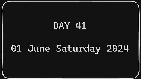 🚀 Day 41 (June 01 2024) || #75Hard Challenge! 💪
