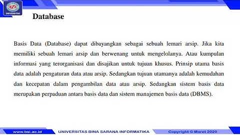 PERTEMUAN 1 - Aplikasi  Basis Data