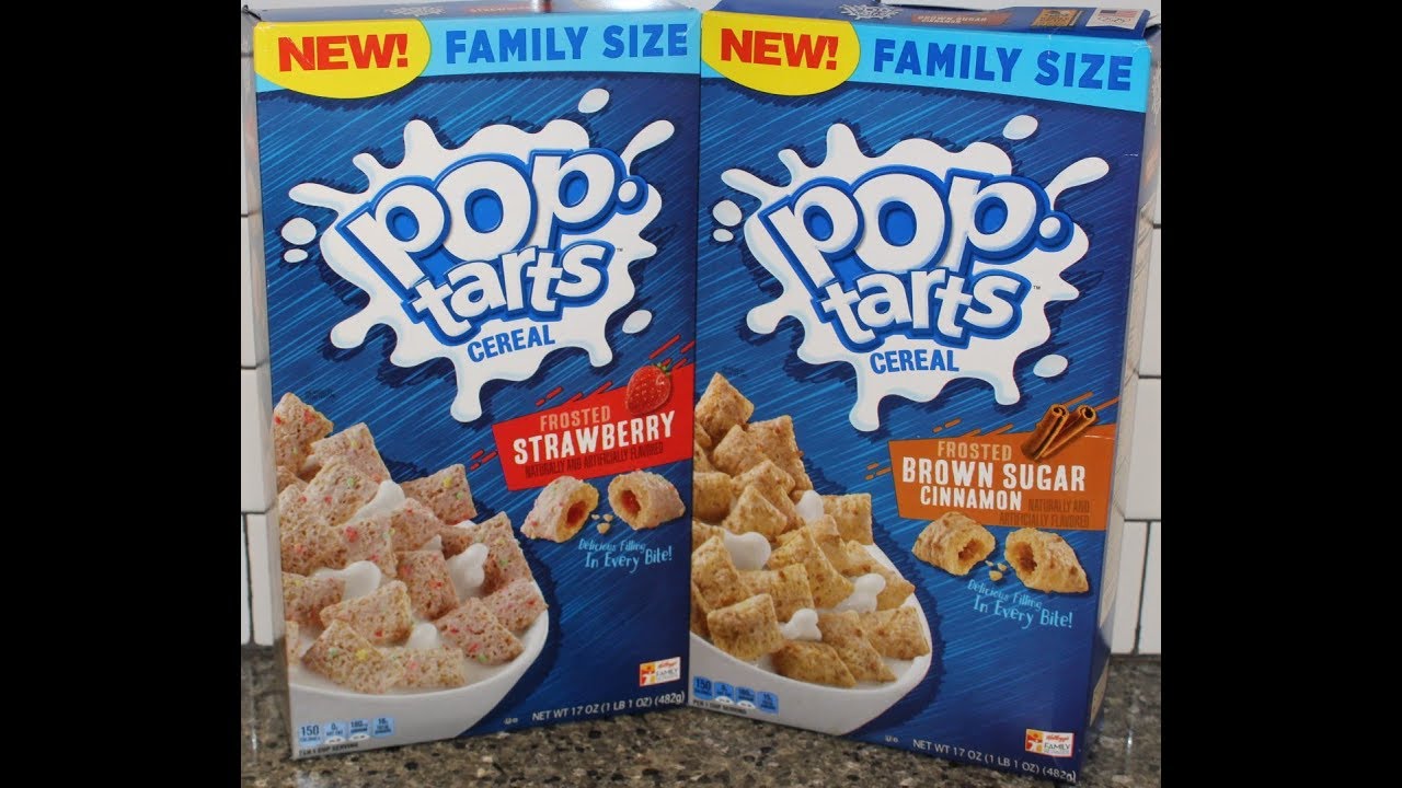 Pop Tarts Cereal Strawberry & Brown Sugar Cinnamon Review YouTube