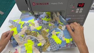 I Turned Fabric Scraps into a Beautiful Tote Bag | Pizza Quilting Tutorial