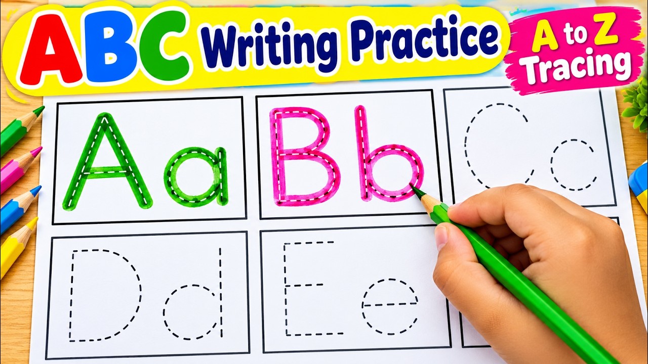 Abcd Practise ABC Writing Practice A to Z | ABCD लिखना सीखें | Capital and Small ...