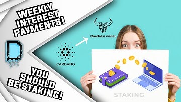 How To Stake Cardano For HIGH Interest Weekly! | Crypto Staking (Daedalus Wallet)