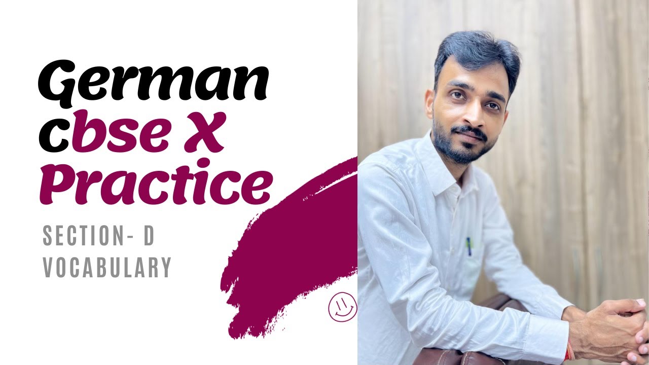 GERMAN FOR CLASS X CBSE GERMAN EXAM PRACTICE YouTube