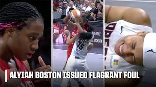 Aliyah Boston issued flagrant foul after rebounding her own miss | WNBA on ESPN