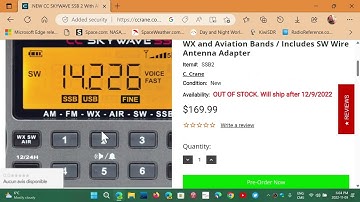 C Crane CC Skywave SSB 2 AM FM SW Airband NOAA Weather personal observations