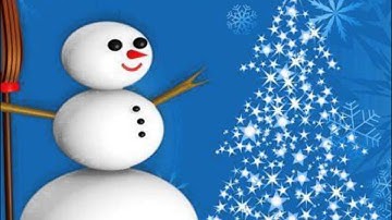 3d snowman with broom on snowflakes background powerpoint templates ppt backgrounds for slides 1212