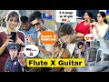 Flute x guitar deadly mashup songs in metro  metrosinging wait for end  trending prank.