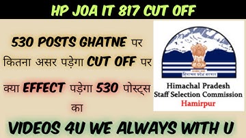 JOA IT 817 CUT OFF PREDICTION ON 1337 POSTS
