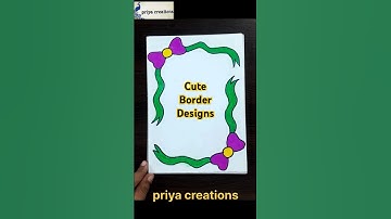 Unique border design for project | Simple border design for project front page  #shorts #assignment