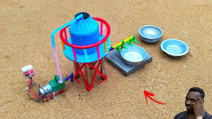How to make mini water tank construction| Science project | Dc motor | @VillCrafts