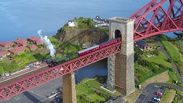 The Flying Scotsman Crossing The Forth Rail Bridge at North Queensferry