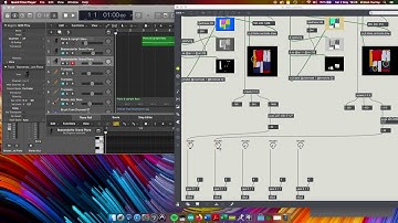 H) Midi info, produced by area tracker in Max MSP, sent to Logic