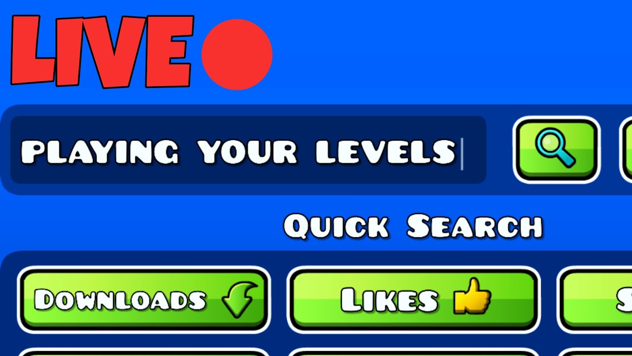 PLAYING YOUR LEVELS IN GEOMETRY DASH 🔴 - YouTube