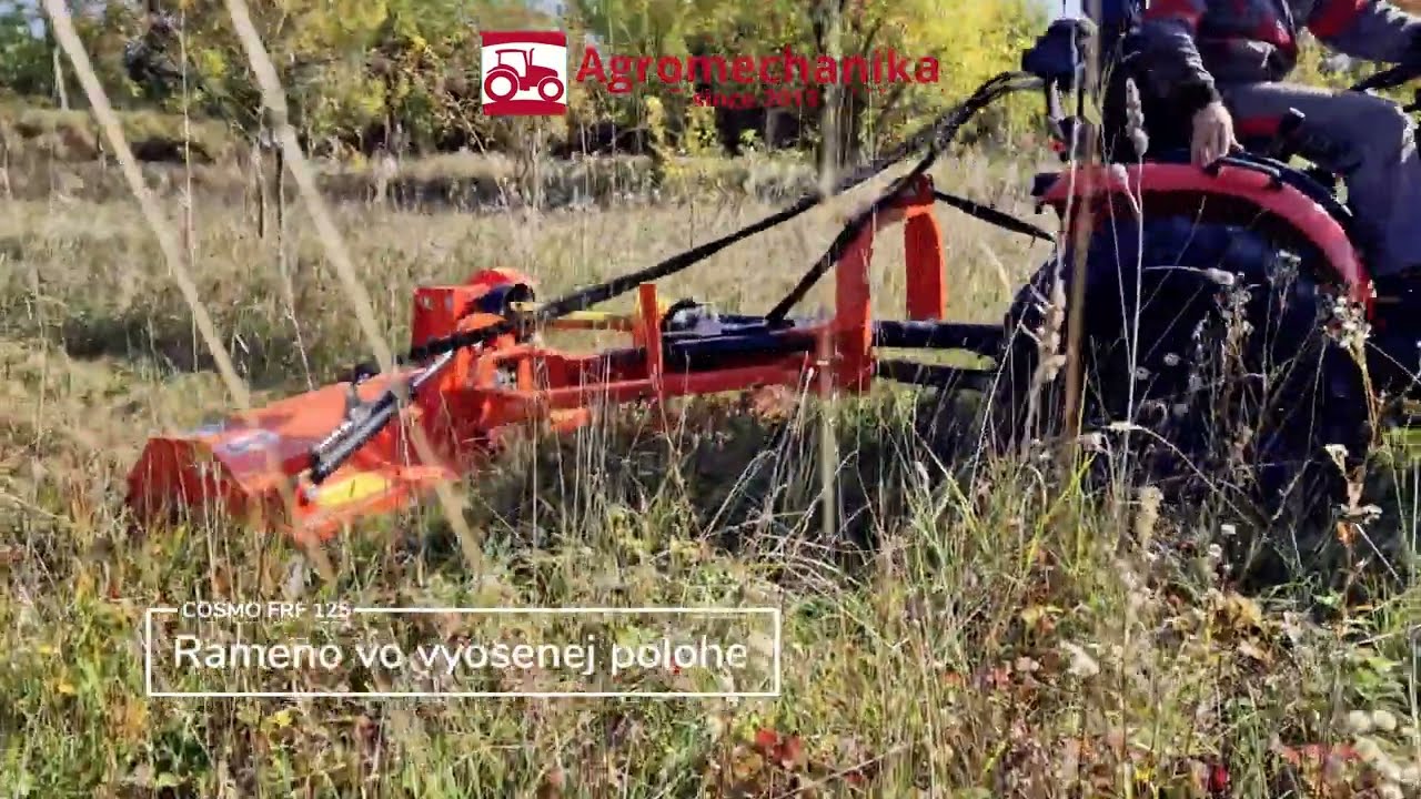 Priekopový mulčovač COSMO FRF 125 s malotraktorom CAPTAIN 263