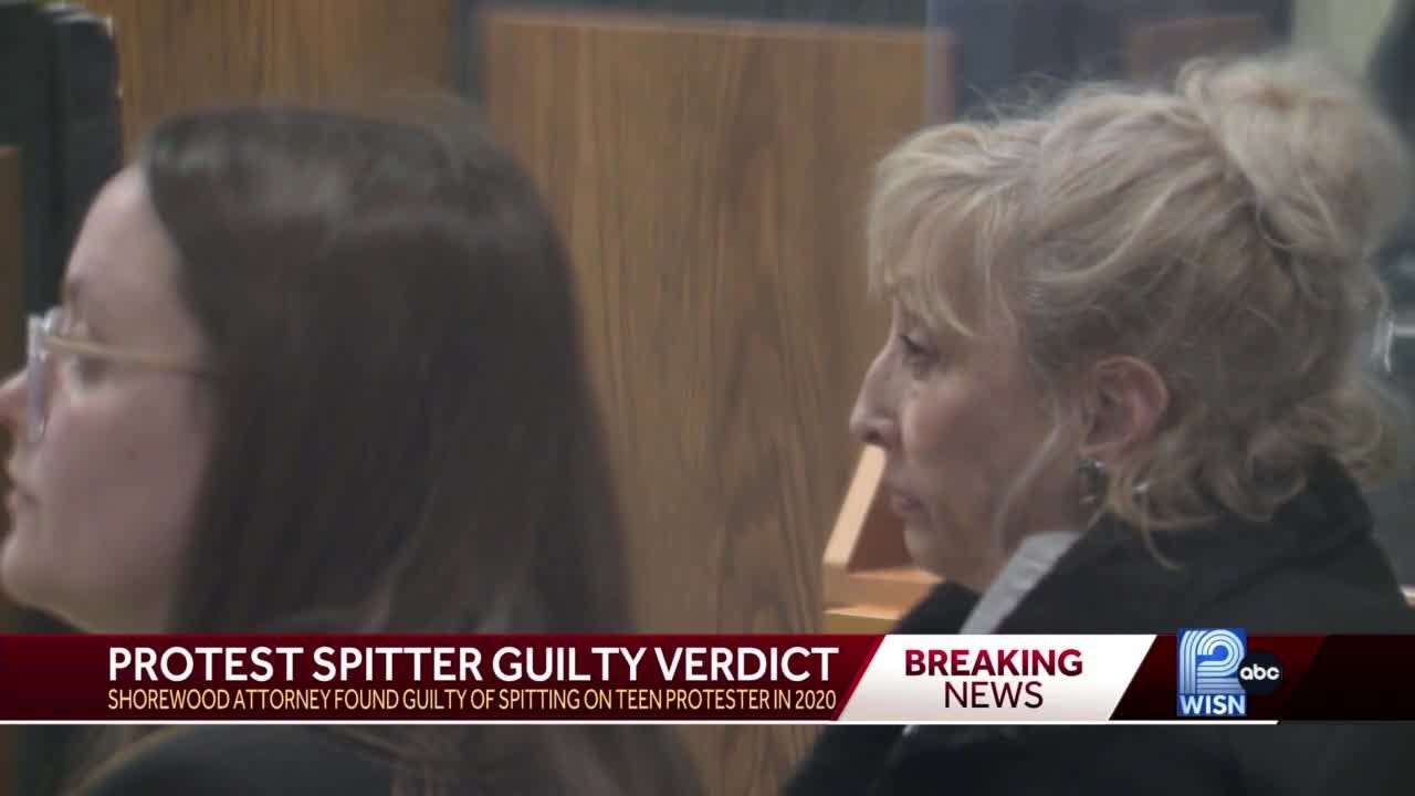 Jury finds 'protest spitter' guilty