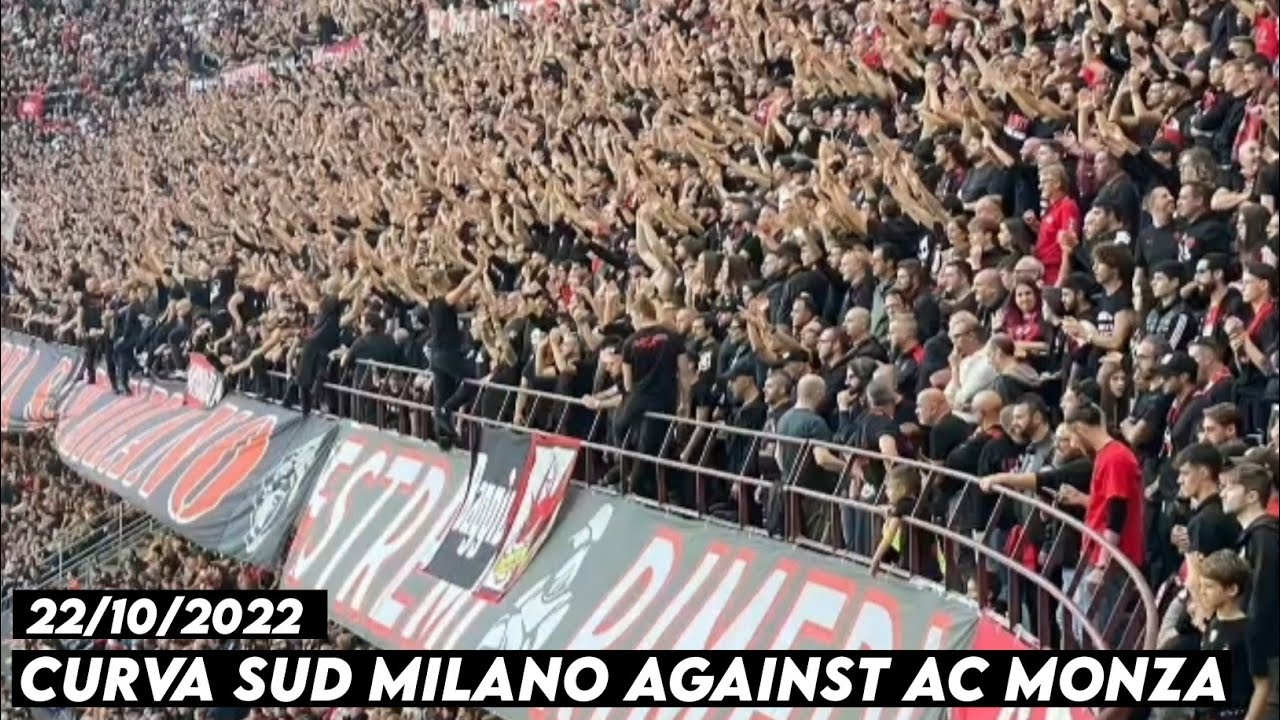 CURVA SUD MILANO AGAINST AC MONZA || AC Milan vs AC Monza 22/10/2022 ...