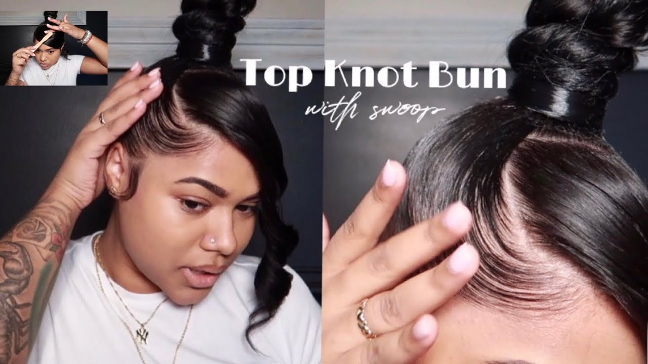 High Twisted Top Knot Bun w/ Swoop Candace YouTube