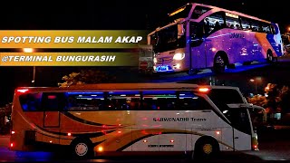 Spotting Keberangkatan Bus Malam Akap Di Terminal Purabaya Bungurasih
