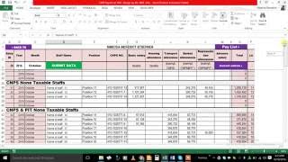 Cameroon Payroll Taxes, CNPS Computations including Payslips on MS Excel VBA screenshot 2