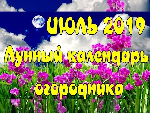 Лунный Календарь. Огородника На ИЮЛЬ 2019 🌷Посевной Календарь. Что и Когда делать Благоприятные дни