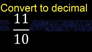 Convert 1110 To Decimal  How To Convert Decimals To Fractions