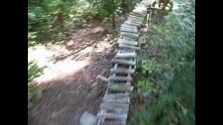 helmet cam of freeride trail